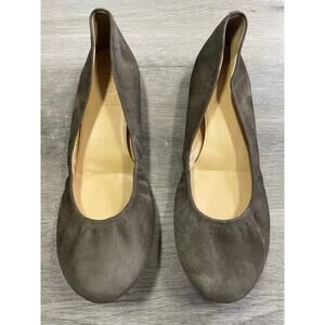 J. Crew Cece ballet flats in a taupe or gray leather suede Women’s Size 9.5